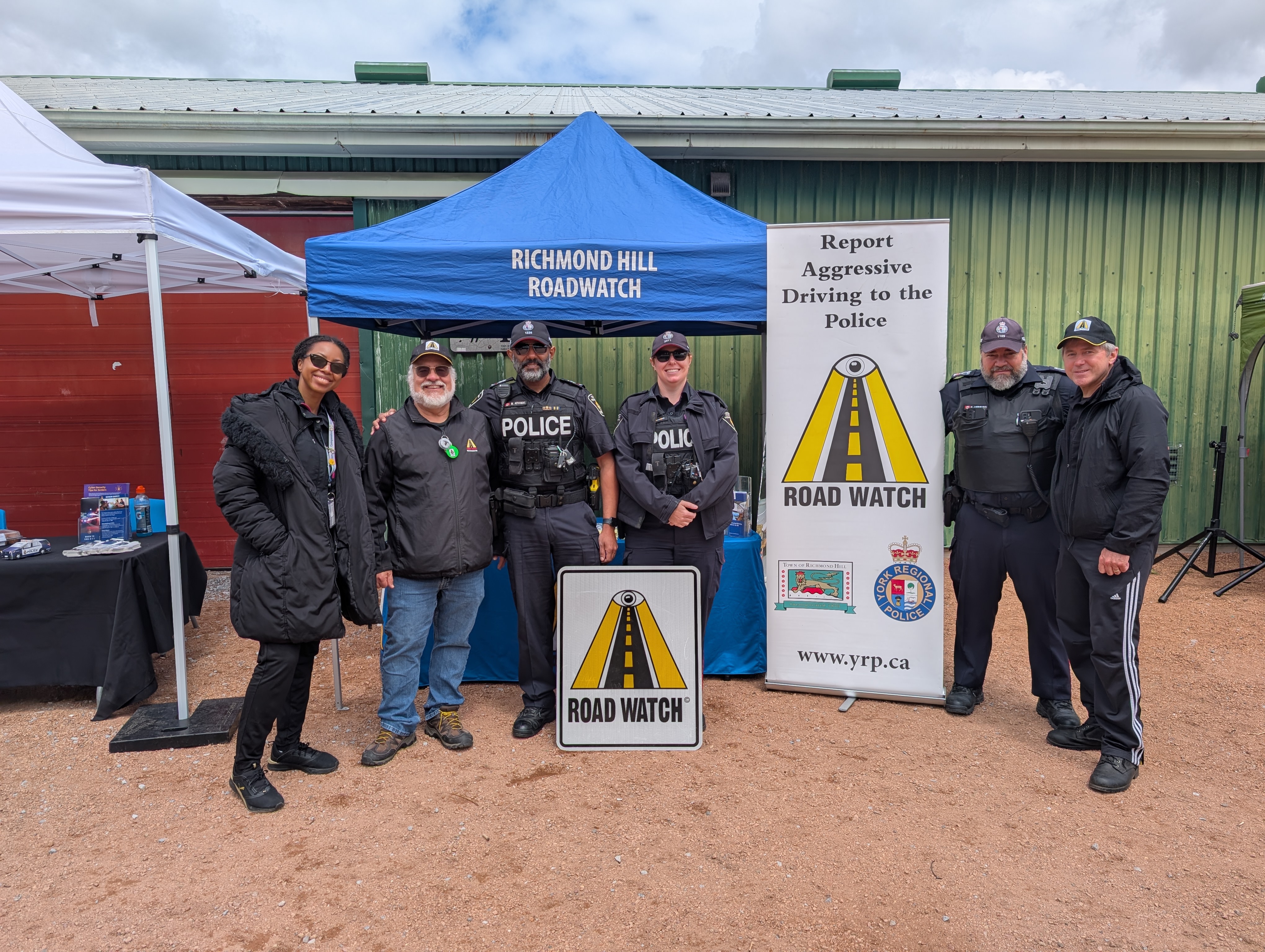 Marty Paulin at the MS Walk charity event alongside YRP officers and volunteers