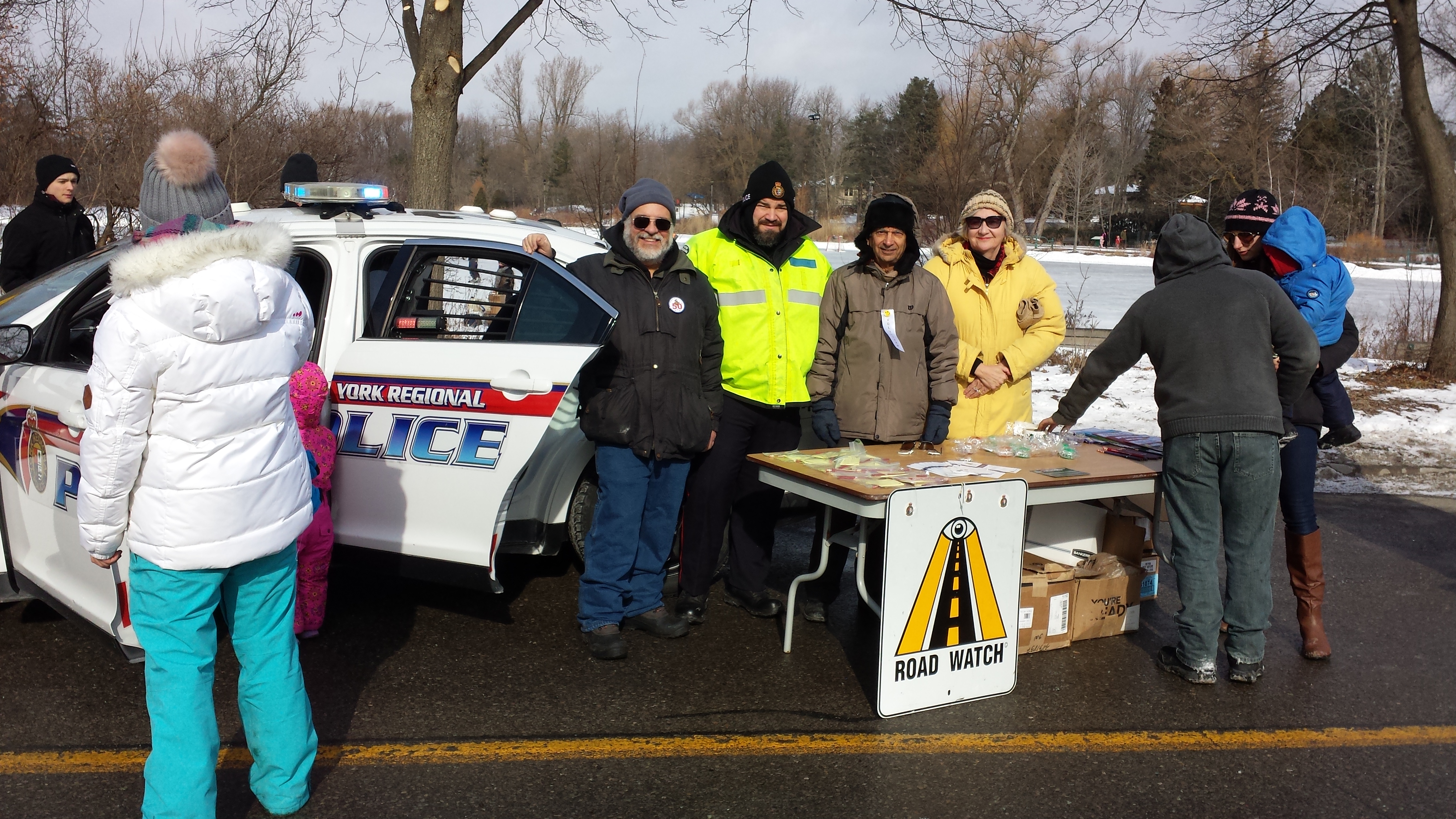 Marty Paulin leading a winter Road Watch campaign with York Regional Police